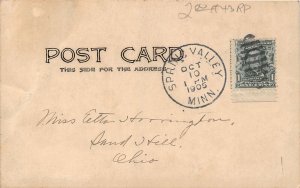 J25/ Spring Valley Minnesota RPPC Postcard c1910 Well-Dressed Men 263