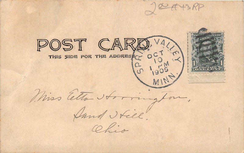 J25/ Spring Valley Minnesota RPPC Postcard c1910 Well-Dressed Men 263