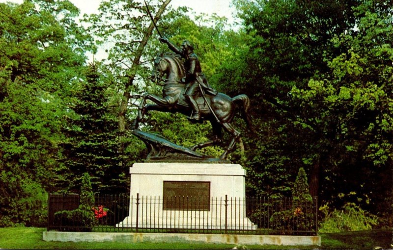 Rhode Island Providence Roger Williams Park General Pulaski Statue 1961