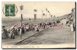 Old Postcard Cabourg Promenade De La Mer