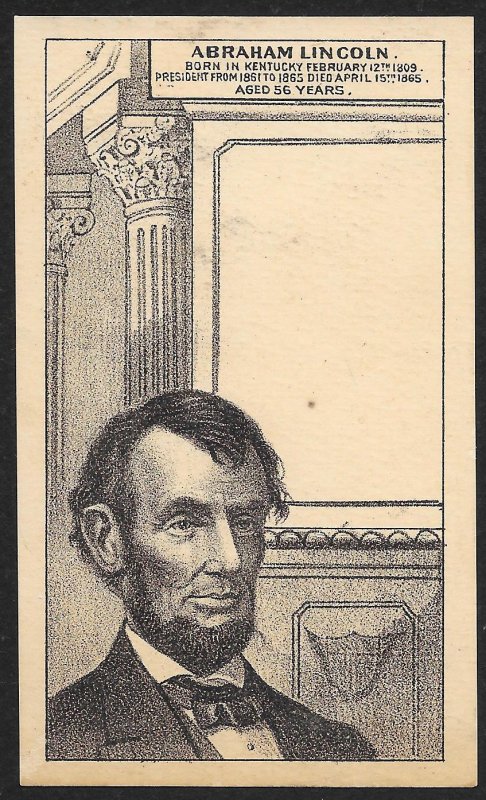 VICTORIAN TRADE CARDS (9) President Statistics Cards Lincoln Jefferson & Others