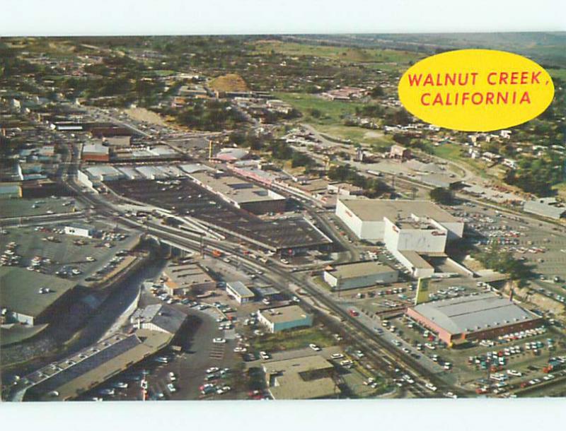 Pre-1980 AERIAL VIEW OF TOWN Walnut Creek California CA n3203