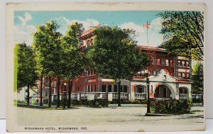 Mishawaka Hotel Indiana 1924 to Burkett Indiana Postcard A15