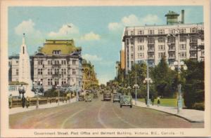 Government Street Post Office Victoria BC British Columbia Unused Postcard D39  