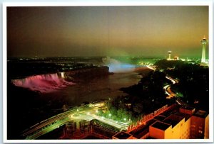 Niagara Falls at night, view from the Maple Leaf Tower, Canada - Niagara Falls