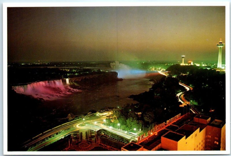 Niagara Falls at night, view from the Maple Leaf Tower, Canada - Niagara Falls 