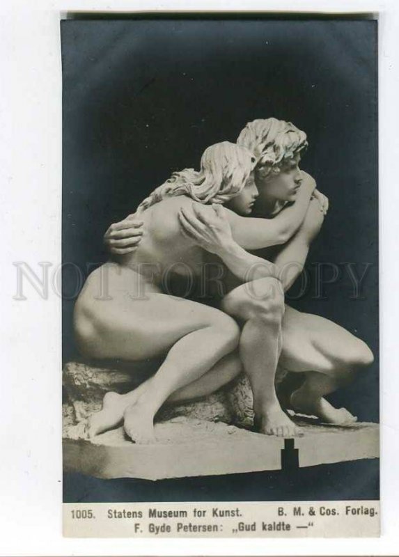 257715 NUDE Adam & Eva by H. Gyde PETERSEN vintage Muller PC