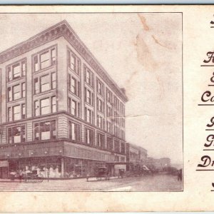 c1910s Des Moines, IA Harris Emery Advertising Dry Goods Lith Photo Postcard A42