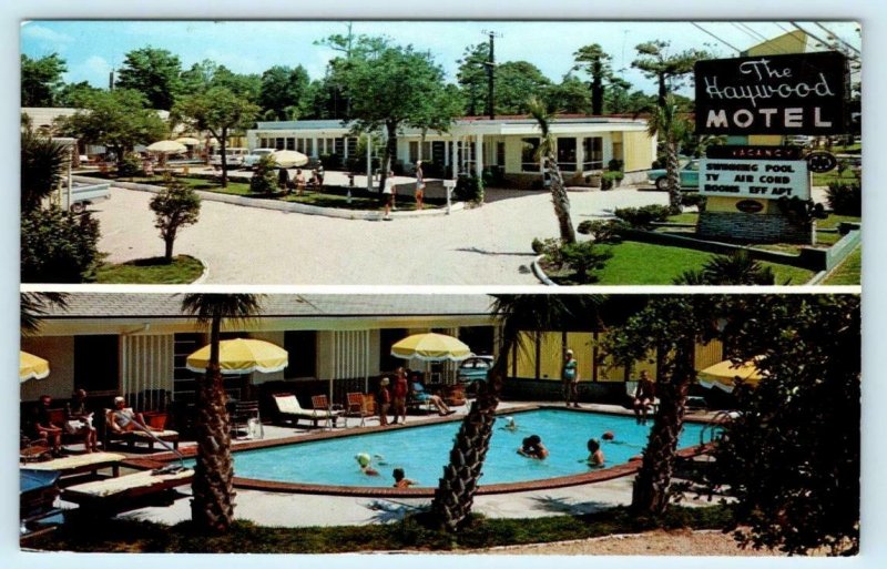 MYRTLE BEACH, South Carolina SC ~ Roadside THE HAYWOOD MOTEL c1960s Postcard