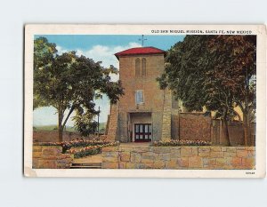 Postcard Old San Miguel Mission, Santa Fe, New Mexico