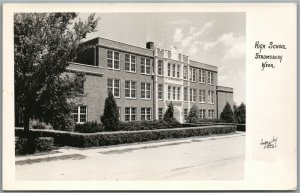 STROMSBURG NE HIGH SCHOOL VINTAGE REAL PHOTO POSTCARD RPPC