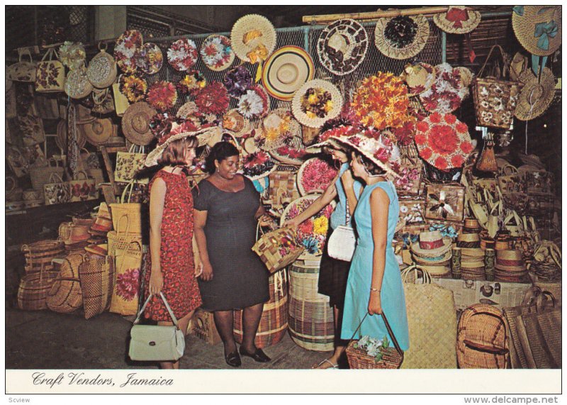 KINGSTON, Jamaica, West Indies; Craft Vendors, 50-70s