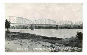 SD - Chamberlain. Bridge Across Missouri River  RPPC