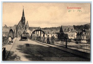 1908 Niederlahnstein Lahnstein Rhineland-Palatinate Germany Bridge Postcard