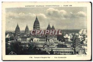 Old Postcard Paris International Colonial Exposition in 1931 & # 39Angkor Tem...