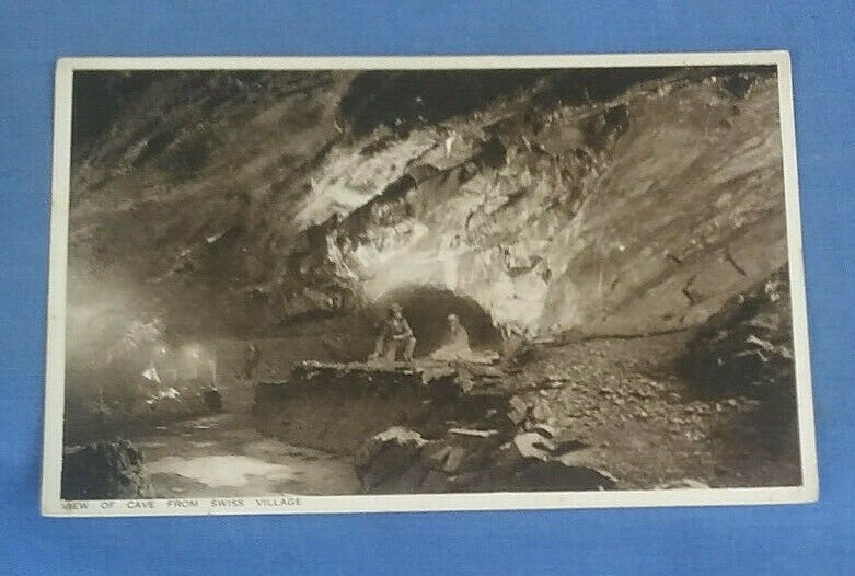 Vintage  Postcard View Of Cave From Swiss Village Cheddar Caves  Somerset I1C