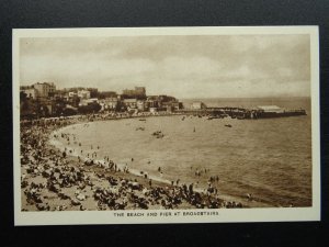 Kent BROADSTAIRS The Beach & Pier - Old Postcard