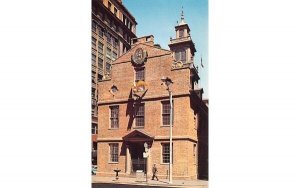 The Old State House in Boston, Massachusetts at Washington & State Streets.