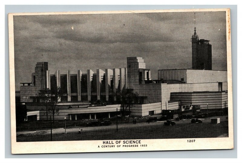 Vintage 1933 Postcard Aerial View of the Hall of Science Chicago World's Fair