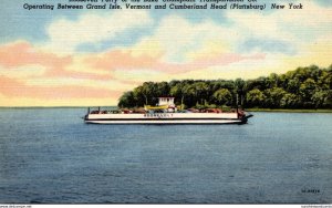 New York Roosevelt Ferry Of The Lake Champlain Transportation Company Curteich