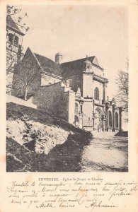 France 1901 Tonnere Eglise St Pierre et Clocher Church vintage postcard B908