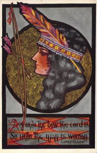 c.'16, Cobb Shinn,Woman, As Unto the Bow the Cord is....... Old Postcard