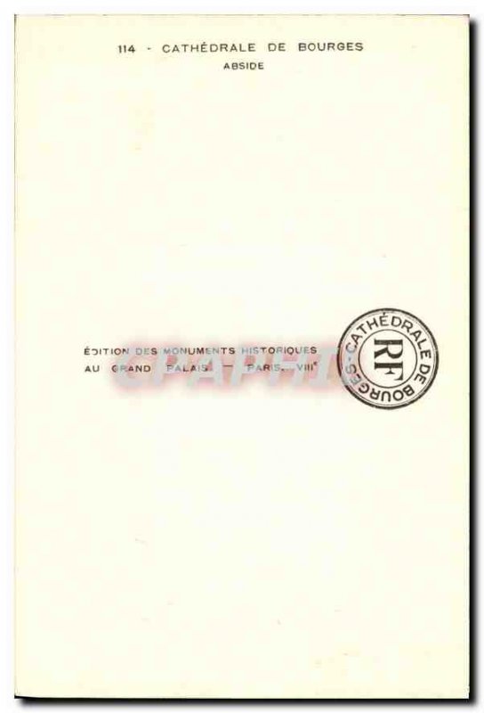 Postcard Old Cathedral of Bourges