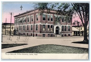 1910 Morse Babcock Office Building Exterior Ionia Michigan MI Posted Postcard