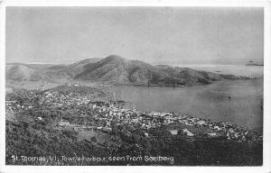 B86270 VI town harbour seen from soelberg  st thomas virgin islands  caribbean