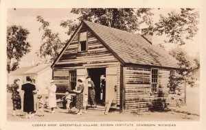 Cooper Shop Edison Institute Dearborn Michigan RPPC Postcard 2R4-114