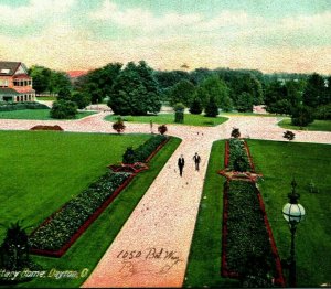Dayton Ohio OH Lawn at National Military Home 1910 Postcard Mailer & Son