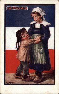 Patriotic Children of Allies WWI Flag Series France CMB c1910 POstcard