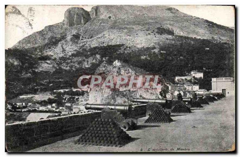 Postcard Old Artillery of Monaco