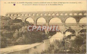 Postcard Old Gard Aqueduct Roman Bridge Built during the reign of Agrippa