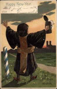 New Year German Beer Child Sunrise Munchen Germany Anna Mailick Postcard