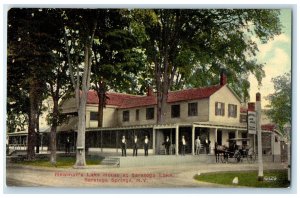 Saratoga Springs New York NY Postcard Newman's Lake House Saratoga c1910 Vintage