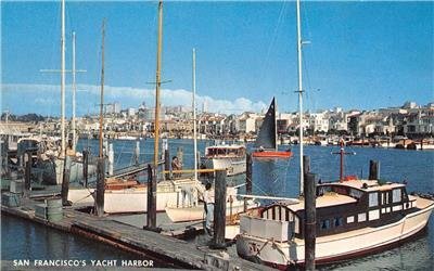 San Francisco MARINA YACHT HARBOR Snug Harbor c1950s Vintage Postcard 