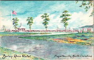 Betsy Ross Motel Fayetteville North Carolina Dining Room Vintage Postcard T14