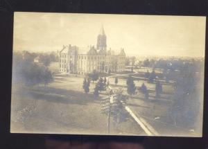 RPPC LARGE COURT HOUSE OR SCHOOL VINTAGE REAL PHOTO POSTCARD AZO