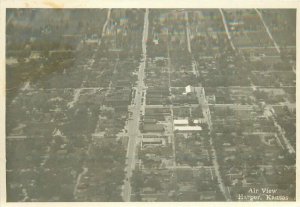 Airview 1930s Harper Kansas RPPC Photo Postcard 20-10281