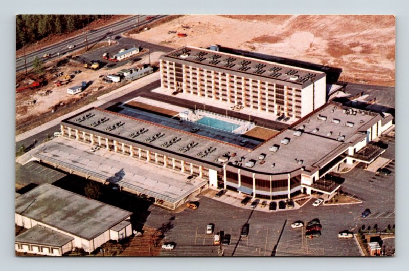 Fayetteville North Carolina Bordaux Motor Inn Convention Center Chrome Postcard