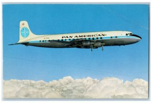 c1960 Pan American DC-7B Clipper Radar-Equipped Sky Giant Miami Florida Postcard