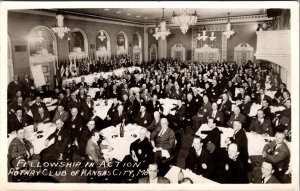 RPPC Fellowship in Action, Rotary Club Kansas City MO c1951 Vtg Postcard V67