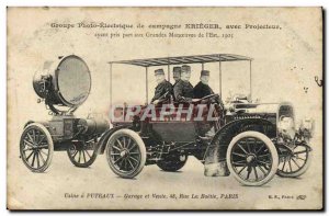 Old Postcard Campaign Photo Electric Group Krieger Projector Grandes Maneuver...