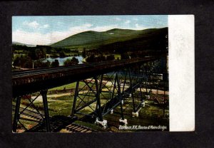 NH Boston & and Maine Railroad Train Tracks Gorham New Hampshire Postcard  UDB