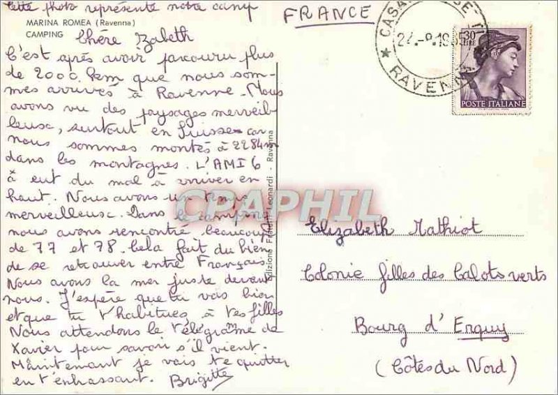 Postcard Modern Romeo Marina (Ravenna) Camping