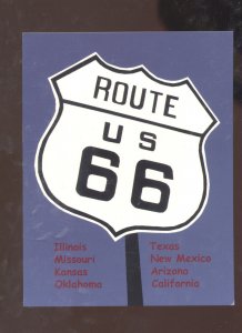 ROUTE U.S. 66 STATES LIST POSTCARD