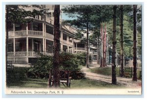 ADIRONDACK INN HOTEL SACANDAGA PARK NEW YORK NY POSTCARD (GZ12)