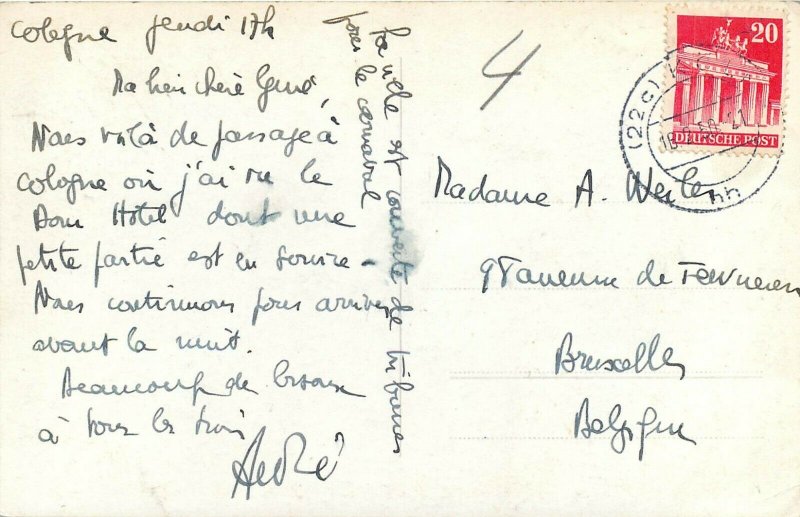 Germany Koln dom und zerstorte Innenstadt