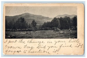 c1905 View of Mountains, Mt. Lafayette New Hampshire Antique Posted Postcard 